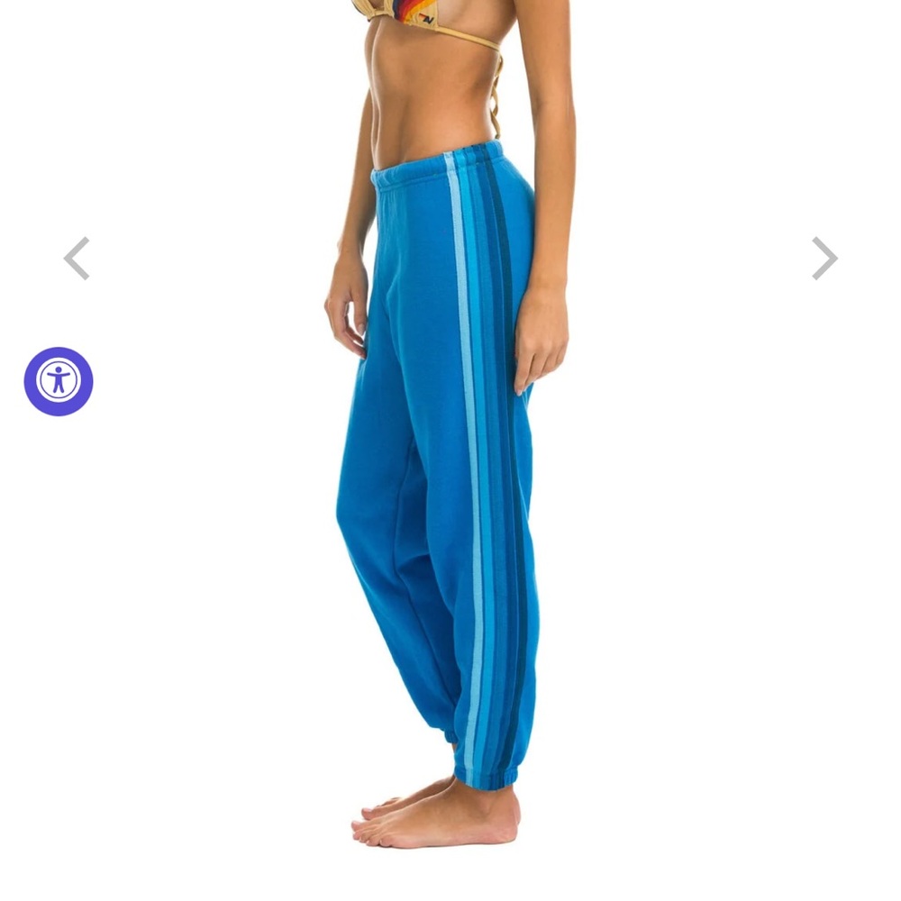 Aviator Nation 5 STRIPE SWEATPANTS - OCEAN // BLUE SOLD OUT